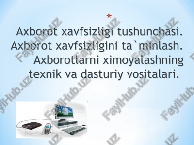 axborot xavfsizligi — PPT