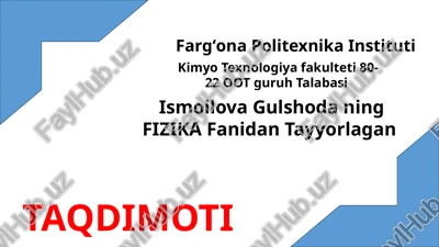 elementar zarrachalar xossalar va klassifikatsiyasi — PPTX