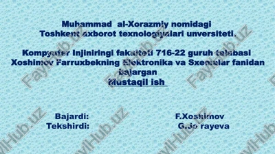 muhammadal-xorazmiynomidagi toshkent axborot texnologiyalari universiteti — PPTX