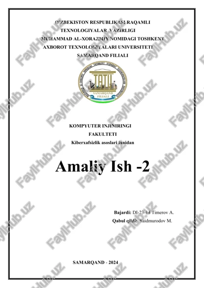 amaliy ish -2 — DOCX