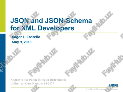 json and json-schema for xml developers — PPT