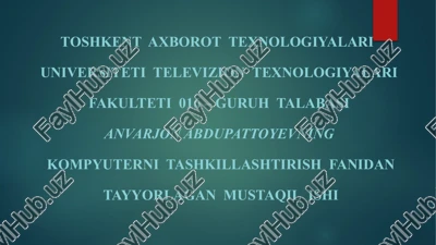 kompyuterda modellashtirish — PPTX