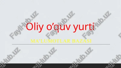 ma’lumotlarbazasi — PPTX