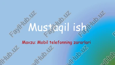 mustaqilish — PPTX