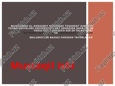 malumotlar bazasi — PPTX