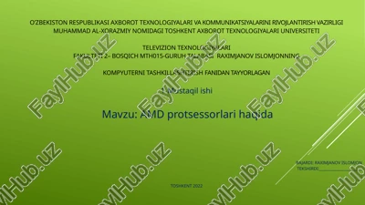 amd processorlari — PPTX