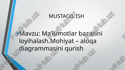 mustaqil ish — PPTX