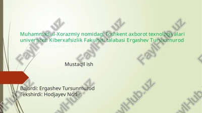 zamonaviy xotiraturlari va imkoniyatlari — PPTX