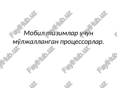 mobil operatsion tizimlar — PPTX