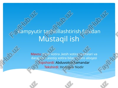 kampyutirtashkillashtirishfanidanmustaqilish — PPTX