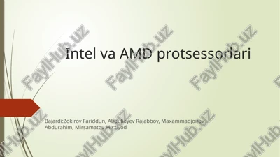 intel va amd protsessorlari — PPTX