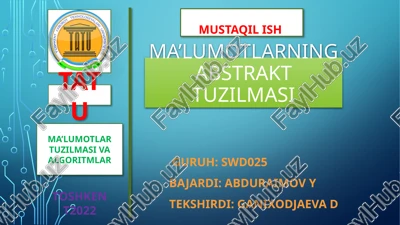 ma’lumotlarning abstrakt tuzilmasi — PPTX