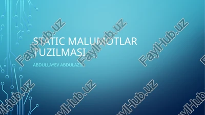 staticmalumotlartuzilmasi — PPTX