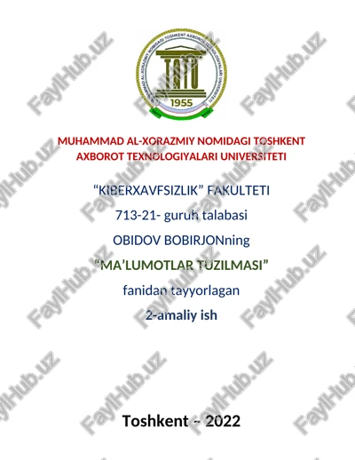 ma’lumotlar tuzilmasi — DOCX