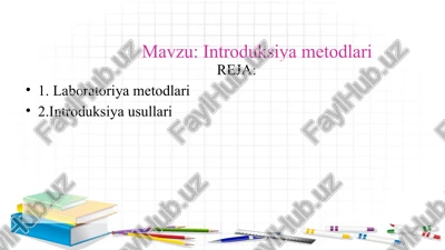 introduksiya metodlari — PPTX