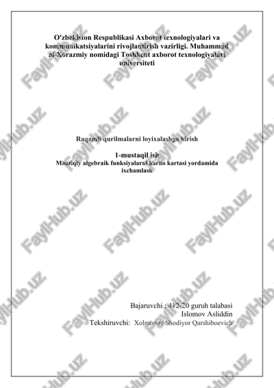 raqamli qurilmalarni loyixalashga kirish — DOCX