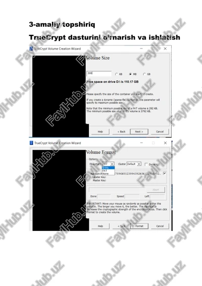 truecrypt dasturini o’rnarish va ishlatish — DOCX