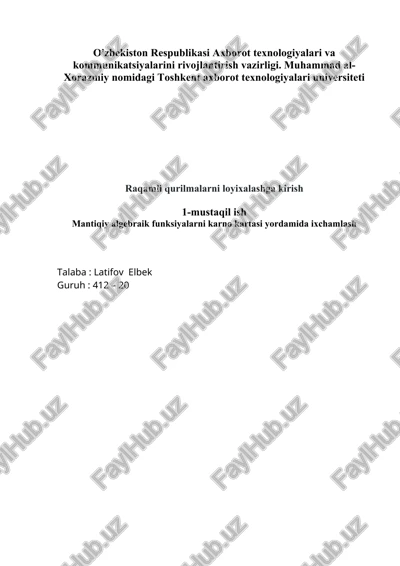 raqamli qurilmalarni loyixalashga kirish — DOCX