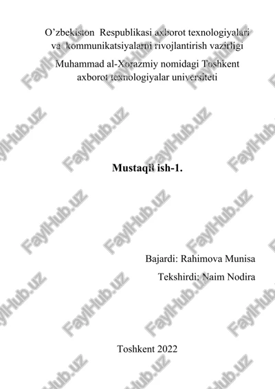 relyatsion ma’lumotlar ba’zasini loyihalash — DOCX