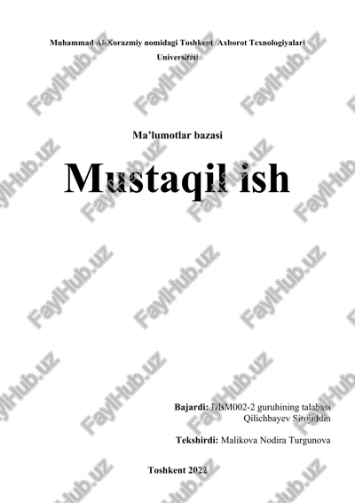 nosql ma'lumotlar bazasi va uning asosiy printsiplari — DOCX