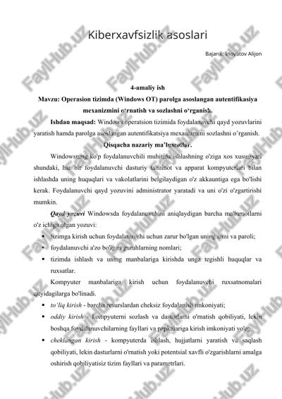 kiberxavfsizlik asoslari — DOCX