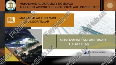 muvozanatlangan binar daraxtlar — PPTX