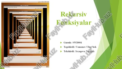 rekursiv funksiyalar — PPTX
