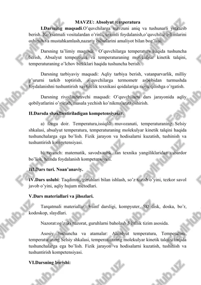 absolyut temperatura — DOCX