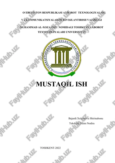 mysql dasturini o'rnatish — DOCX