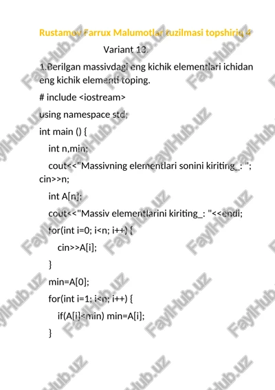 binar daraxtning barcha barglari yozuvini chop etuvchi dastur — DOCX