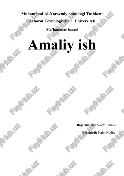 ma’lumotlar bazasi — DOCX