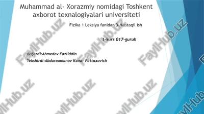 fizika1 leksiya — PPTX