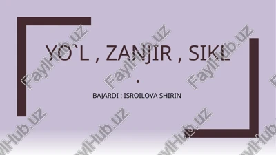 sodda zanjirlar — PPTX