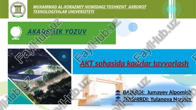 akt sohasida kadrlar tayyorlash — PPTX