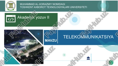 telekommunikatsiya tuzilmasi — PPTX