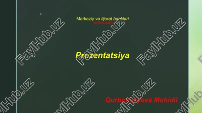 markaziyva tijorat banklarimavzusida — PPTX