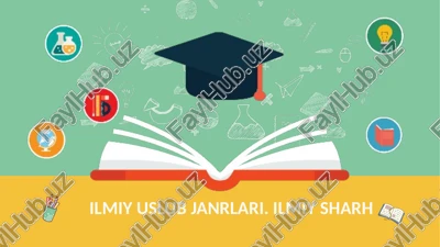 ilmiy uslub janrlari. ilmiy sharh — PPTX
