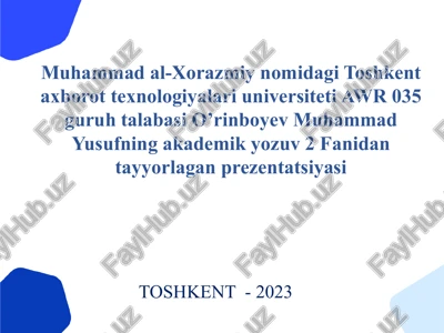 axborot texnologiyalari tushunchalari — PPTX