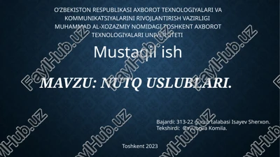 nutq uslublari — PPTX