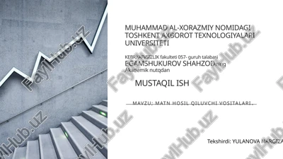 matn hosil qiluvchi vositalari — PPTX
