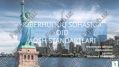 kiberhuquq sohasiga oidaqsh standartlari — PPTX