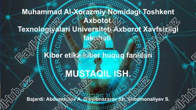 kiberxuquq sohasiga oid yevropa standartlari — PPTX