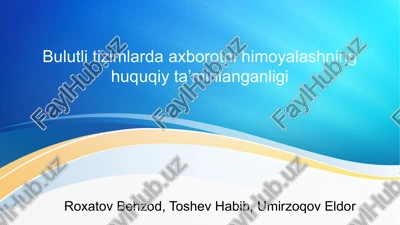 bulutli texnologiyalar — PPTX