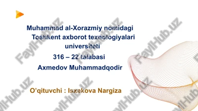 statik ma’lumot tuzilmalari — PPTX