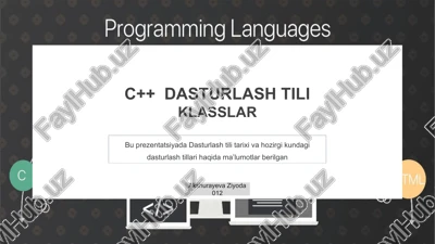 c++ dasturlash tili — PPTX