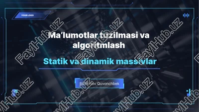 statik va dinamik massivlar — PPTX