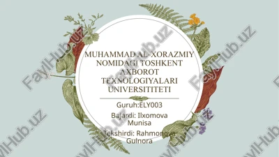 mustaqil ish 1 — PPTX