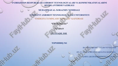 o'simlik va hayvonlarning biosferaga tasiri — PPTX