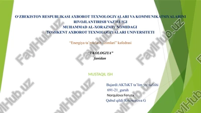 iqlim o’zgarishlari oqibati va ularga moslashuv yo’llari — PPTX