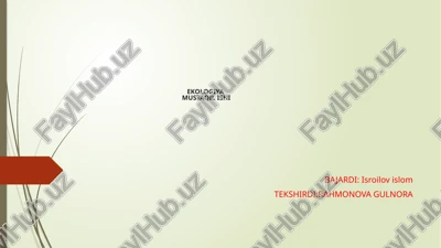 ekologiyamustaqil ishi — PPTX